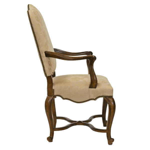 Set of 6 BAKER Dining Chairs in Cream Damask - Image 4