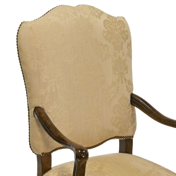 Set of 6 BAKER Dining Chairs in Cream Damask - Image 6