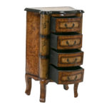 Decorative 4 Drawer Chest with Bamboo Style Column - Image 3