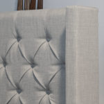 Queen Size Tufted Grey Upholstered Bed - Image 3
