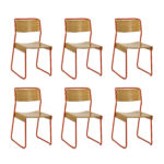 Set of 6 Canteen Chairs by VERY GOOD & PROPER