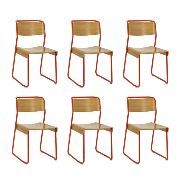 Set of 6 Canteen Chairs by VERY GOOD & PROPER - Image 1