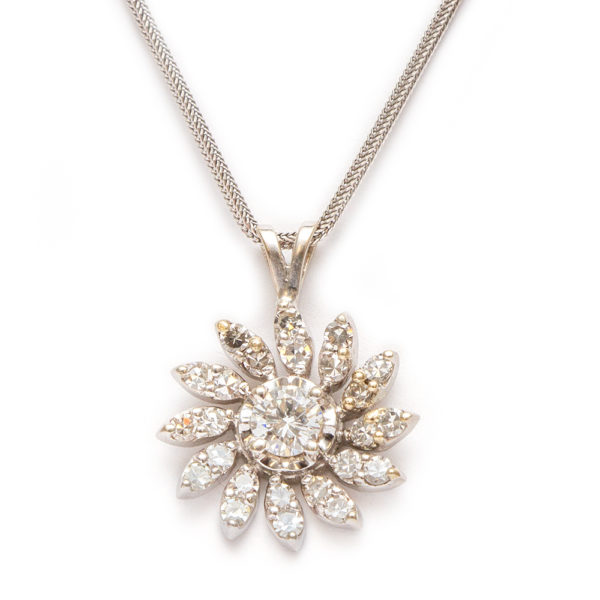 1 Carat Total Diamond Necklace in 14 Karat Gold | Grandview Mercantile