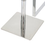 Set of 4 Black Leather and Stainless Steel Hydraulic Stools - Image 8