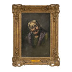FERRUCCIO VITALE (1875-1933) “Portrait of an Old Woman” Original Oil on Canvas