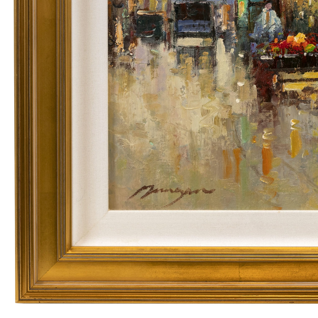 Signed Morgan Impressionist Painting Of A French Street Scene