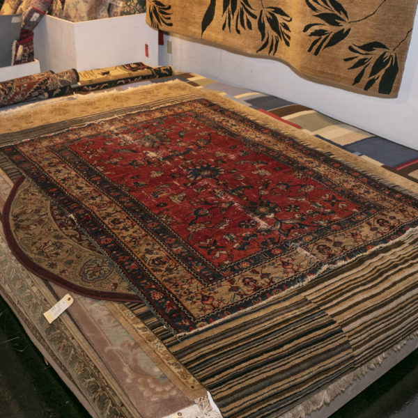 5’1”x 6’5” Vintage Hand Woven Persian Wool Rug - Image 7