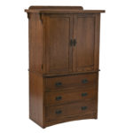 Mission Style Oak Door Chest - Image 3