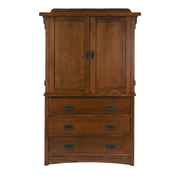 Mission Style Oak Door Chest - Image 1