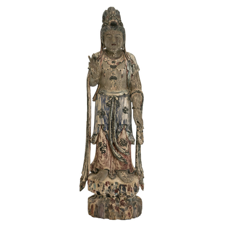 Handcrafted Wood Guan Yin Statue | Grandview Mercantile