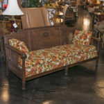 Vintage French Style Cane Back Settee with Urn Medallion and Floral Upholstery - Image 6