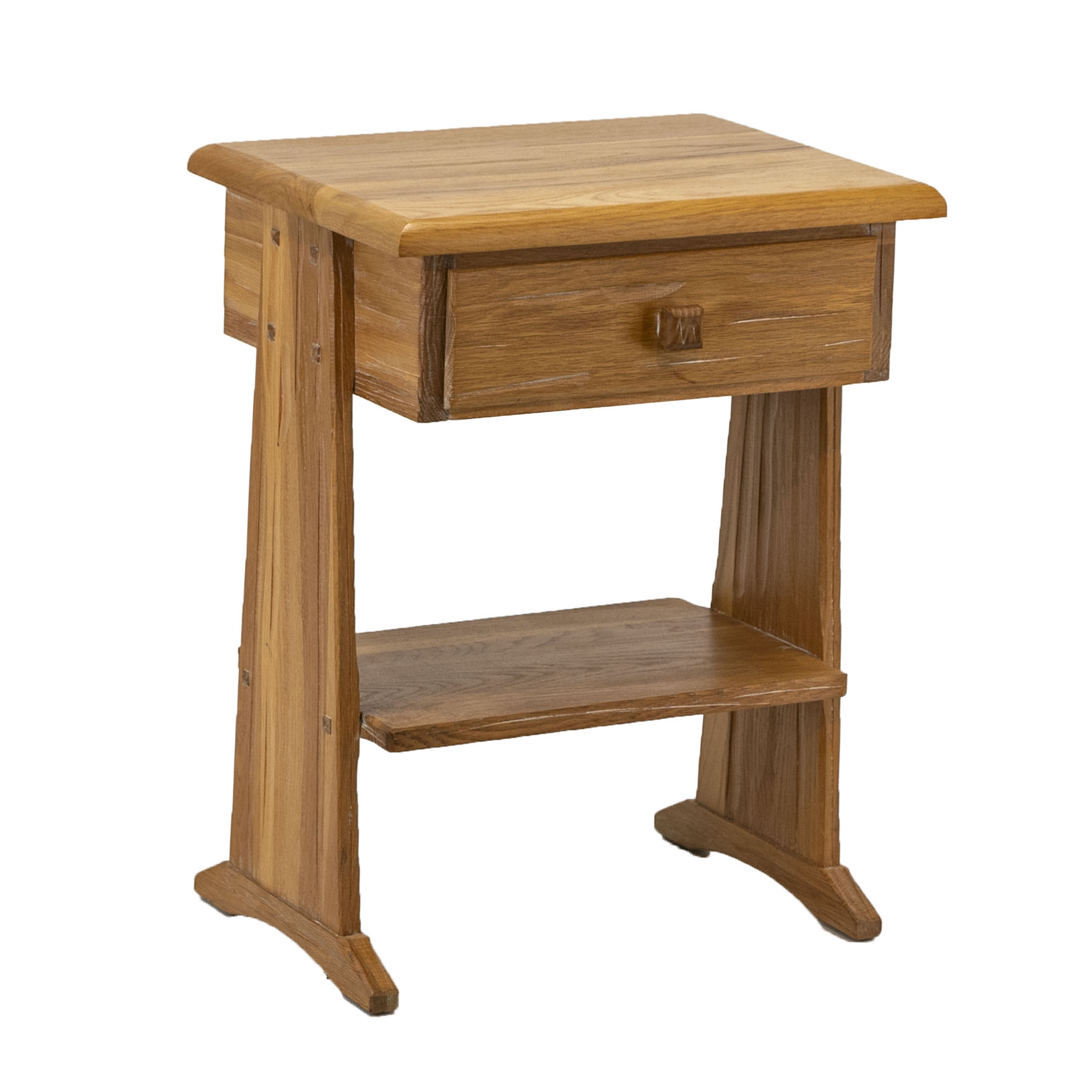 Ranch oak online side table