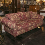 MCCREARY MODERN Floral Upholstered Sofa in Rust - Image 5