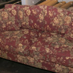MCCREARY MODERN Floral Upholstered Sofa in Rust - Image 4