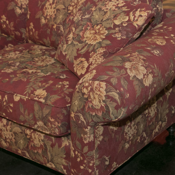 MCCREARY MODERN Floral Upholstered Sofa in Rust - Image 2