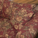 MCCREARY MODERN Floral Upholstered Sofa in Rust - Image 3