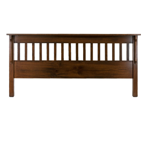 Queen Size Mission Style Oak Slatted Bed - Image 3