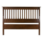 Queen Size Mission Style Oak Slatted Bed - Image 2