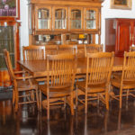 CANADEL Birch Dining Table in Nutmeg Finish with 8 Chairs and 2-20” Leaves - Image 3