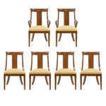 ETHAN ALLEN Medallion Collection Round Dining Table with 6 Chairs and 2-18” Leaves - Image 2