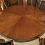 ETHAN ALLEN Medallion Collection Round Dining Table with 6 Chairs and 2-18” Leaves - Image 8