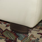 ROCHE BOBOIS Cream Leather Loveseat - Image 4