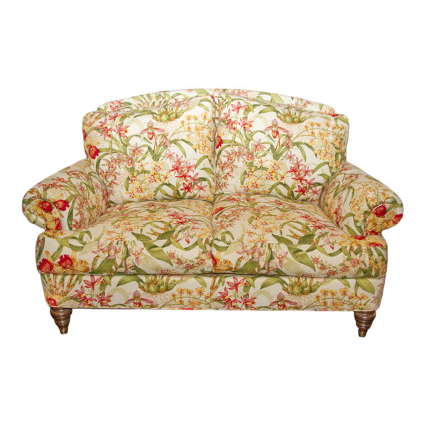 ETHAN ALLEN Floral Upholstered Loveseat - Image 1
