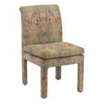 Set of 4 Parsons Chairs Upholstered in Colorful Tapestry - Image 2