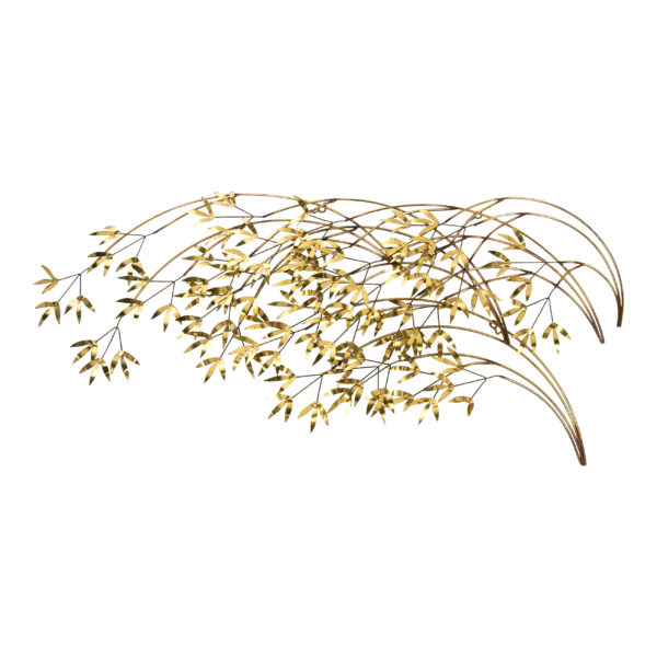 CURTIS JERÉ Brass Leaf Wall Sculpture - Image 1