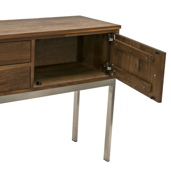 ROOM AND BOARD Linear Walnut Console Cabinet - Image 7