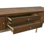 ROOM AND BOARD Linear Walnut Console Cabinet - Image 5