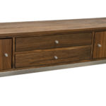 ROOM AND BOARD Linear Walnut Console Cabinet - Image 4