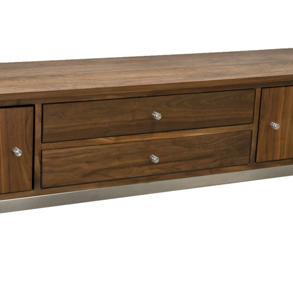 ROOM AND BOARD Linear Walnut Console Cabinet - Image 4