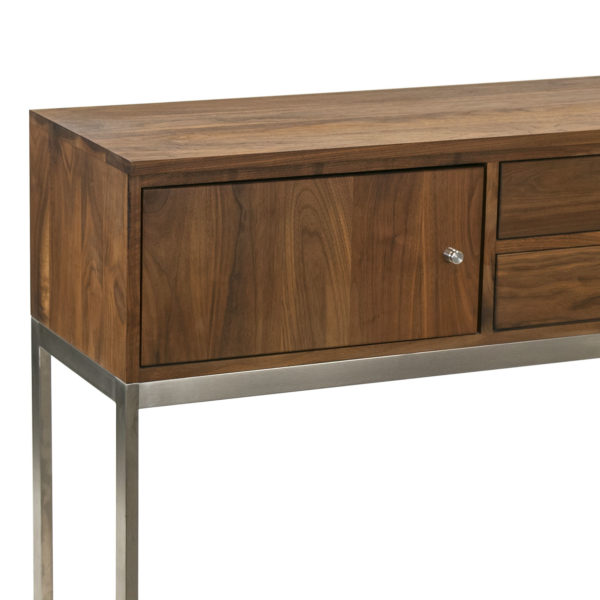 ROOM AND BOARD Linear Walnut Console Cabinet - Image 3
