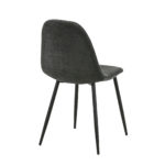 Set of 4 Mid Century Style Scoop Dining Chairs in Grey - Image 4