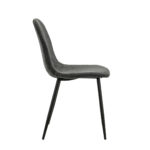 Set of 4 Mid Century Style Scoop Dining Chairs in Grey - Image 3