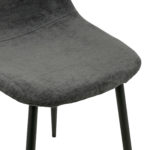 Set of 4 Mid Century Style Scoop Dining Chairs in Grey - Image 6