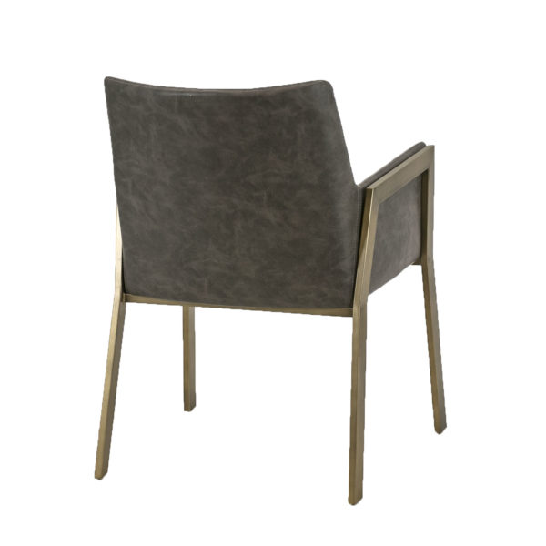 New SUNPAN Bernadette Armchair in Mottled Grey Faux Leather - Image 4