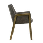 New SUNPAN Bernadette Armchair in Mottled Grey Faux Leather - Image 3
