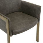 New SUNPAN Bernadette Armchair in Mottled Grey Faux Leather - Image 6