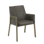 New SUNPAN Bernadette Armchair in Mottled Grey Faux Leather - Image 2
