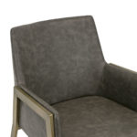 New SUNPAN Bernadette Armchair in Mottled Grey Faux Leather - Image 5