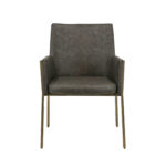 New SUNPAN Bernadette Armchair in Mottled Grey Faux Leather