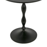 Black Metal Round Pedestal Accent Table - Image 3