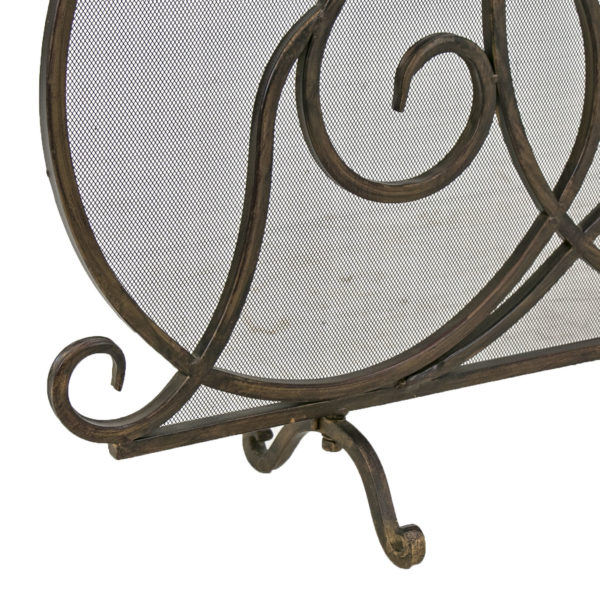 GUMP’S SAN FRANCISCO Metal Scroll Fireplace Screen - Image 4