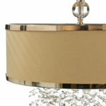 UTTERMOST Drum Shade Chandelier with Hanging Crystals - Image 3