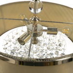 UTTERMOST Drum Shade Chandelier with Hanging Crystals - Image 5