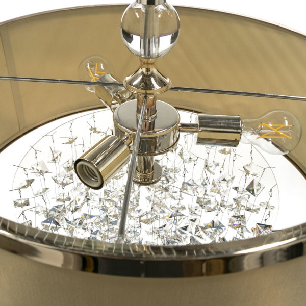 UTTERMOST Drum Shade Chandelier with Hanging Crystals - Image 5