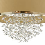 UTTERMOST Drum Shade Chandelier with Hanging Crystals - Image 2