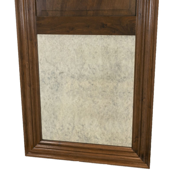 Trumeau Style Mirror with Antique Carved Panel - Image 2